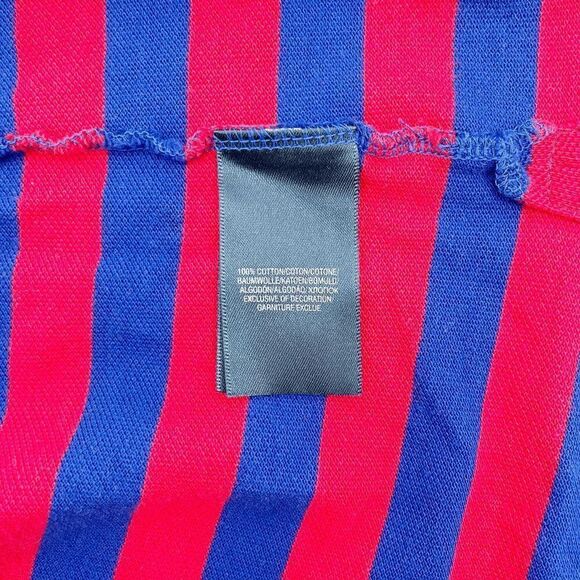 Ralph Lauren Striped Polo Shirt Men's Size L Red‎ Blue Short Sleeve Pullover - Picture 3 of 4